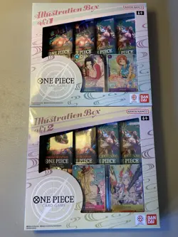 Lot of 2 One Piece Card Game Illustration Box Volume 1 + Vol 2 One Piece Box New - Image 1