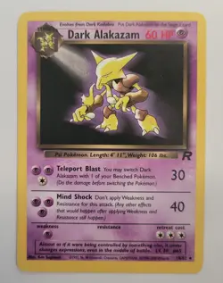 Dark Alakazam - 18/82 - Non Holo Rare - Team Rocket Set Pokemon Card - LP - Image 1