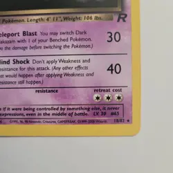 Dark Alakazam - 18/82 - Non Holo Rare - Team Rocket Set Pokemon Card - LP - Image 3