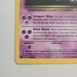 Dark Alakazam - 18/82 - Non Holo Rare - Team Rocket Set Pokemon Card - LP - Image 4