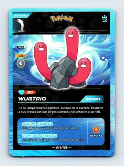 Wugtrio 014/150 Non Holo 2024 Region Paldea Peru Pokemon Card NM - Image 1