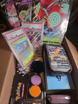 Pokemon Card Lot IR Ex Vintage Accessories Card Sleeves PSA Graded Modern Bulk - Image 1