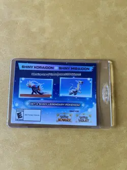 Shiny Koraidon or Miraidon Pokemon Scarlet & Violet Game Card Code Unscratched - Image 1