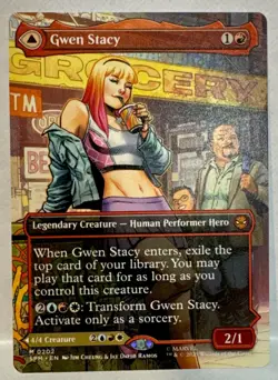 Gwen Stacy, SPM M 0202 (Scene Card), Magic: The Gathering, NM/M, - Image 1