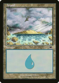 Island (338) Onslaught HEAVILY PLD Basic Land MAGIC THE GATHERING CARD ABUGames - Image 1