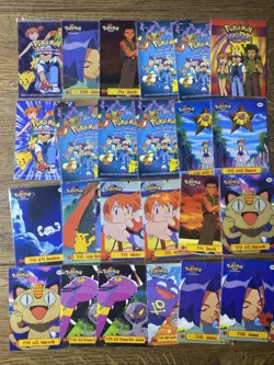 63 Card Pokemon Topps Tv Series Lot 3 Silver Foil Cards - Image 1