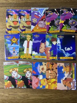 63 Card Pokemon Topps Tv Series Lot 3 Silver Foil Cards - Image 3