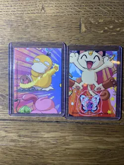Pokemon Topps 2 Error Card Lot Pikachu Polywhirl Double Print Error - Image 2