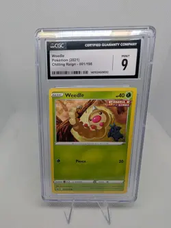 Weedle 001/198 Chilling Reign Regular Common Pokemon Card CGC 9 MINT Graded Tcg - Image 1