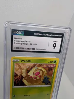 Weedle 001/198 Chilling Reign Regular Common Pokemon Card CGC 9 MINT Graded Tcg - Image 2
