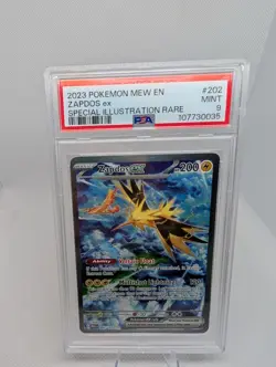 2023 POKEMON MEW EN-151 SPECIAL ILLUSTRATION RARE #202 ZAPDOS EX PSA 9 MINT CARD - Image 1