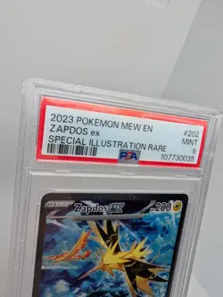 2023 POKEMON MEW EN-151 SPECIAL ILLUSTRATION RARE #202 ZAPDOS EX PSA 9 MINT CARD - Image 2