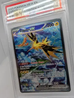 2023 POKEMON MEW EN-151 SPECIAL ILLUSTRATION RARE #202 ZAPDOS EX PSA 9 MINT CARD - Image 3