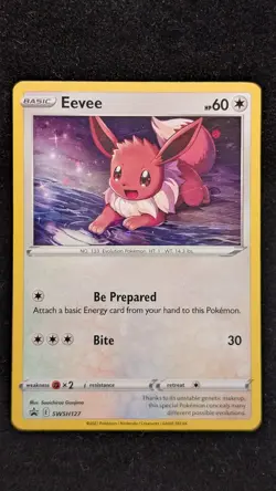Eevee SWSH127 - Sword & Shield Promo Card Holo MP Pokemon TCG - Image 1