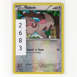 Pokemon TCG Slakoth 101/124 BW Dragons Exalted Reverse Holo Card EN-LP 2012 - Image 3