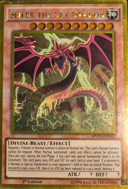 Slifer the Sky Dragon MVP1-ENG57 1st Edition Gold Rare YuGiOh TCG Card - Image 1