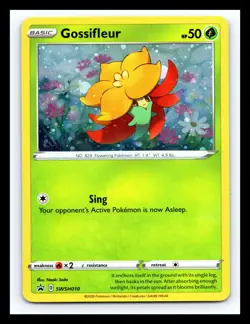 🔥 Gossifleur SWSH010 Black Star Promo Cosmos Holo Rare Pokemon Card 2020 - Image 1