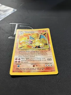 Pokemon TCG Charizard Base Set 2 Holo Rare Card 4/130 Holo Swirl - Image 2