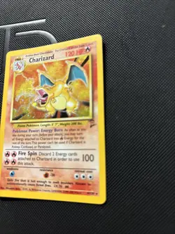 Pokemon TCG Charizard Base Set 2 Holo Rare Card 4/130 Holo Swirl - Image 4