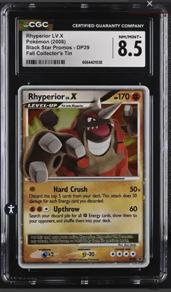 Rhyperior LV.X DP29 Diamond and Pearl Holo Promo Card CGC 8.5 - Image 1