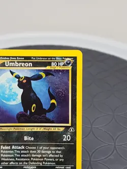 Pokemon Umbreon Holographic Trading Card Neo Discovery 91/105 MP WOTC - Image 5