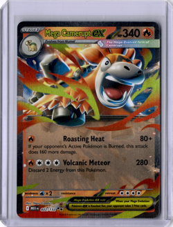 Mega Camerupt EX 022/132 Mega Evolution Holo Rare Pokemon TCG Card - Image 1