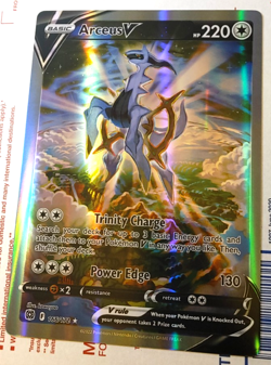 Arceus V Jumbo Full Art Custom Fan Made Pokemon Card Holo Foil - Image 1