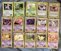 Sabrina’s Gym Challenge And Hero 15 Card Lot - LP- NM Haunter Gastly Abra Jynx - Image 1