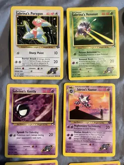 Sabrina’s Gym Challenge And Hero 15 Card Lot - LP- NM Haunter Gastly Abra Jynx - Image 2