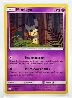 Mimikyu 96/236 Pokemon Card 2019 Cosmic Eclipse LP - Image 1
