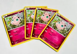 Jigglypuff 65/124 x4 4x Pokemon Card 2016 Fates Collide Playset LP - Image 1
