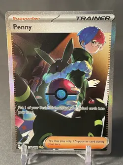 Pokemon TCG Penny 239/091 Paldean Fates NM Full Art Pokemon Card S&V - Image 1