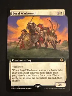 1x Loyal Warhound (363) Extended Art Adventures in the Forgotten Realms LP MTG - Image 1
