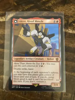 Mtg Universes Beyond Transformers Slicer, Hired Muscle Nonfoil - Image 1