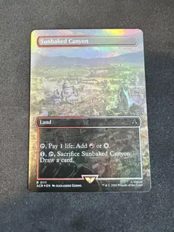 MTG Sunbaked Canyon #0111 Foil Borderless Rare UB: Assassin’s Creed (ACR) - Image 1