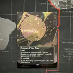 MTG Contested War Zone Borderless Galaxy Foil , Edge of Eternities , NM - Image 1