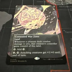 MTG Contested War Zone Borderless Galaxy Foil , Edge of Eternities , NM - Image 3