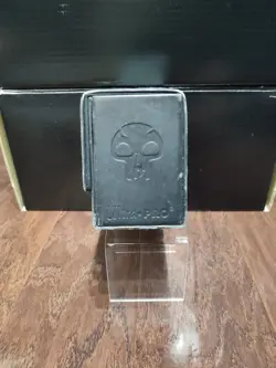 Mtg Ultra Pro Deck Box Leather Side By Side Vintage Black Mana Symbol Used Heavy - Image 2
