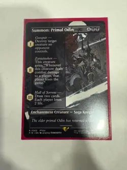 [MTG] Summon: Primal Odin - (Borderless) - Final Fantasy - NM - #365 - Image 1
