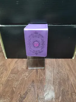 Mtg Ultra Pro Deck Box Leather Alcove Flip Magnetic Purple Black Mana Foil - Image 1