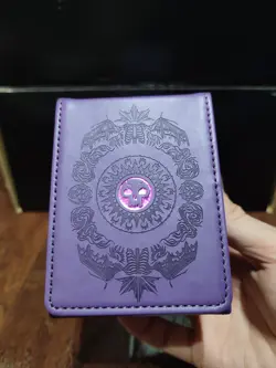 Mtg Ultra Pro Deck Box Leather Alcove Flip Magnetic Purple Black Mana Foil - Image 2