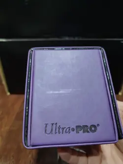Mtg Ultra Pro Deck Box Leather Alcove Flip Magnetic Purple Black Mana Foil - Image 3