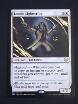 1x Leonin Lightscribe (020) Strixhaven: School of Mages LP MTG Magic x1 MKE - Image 1