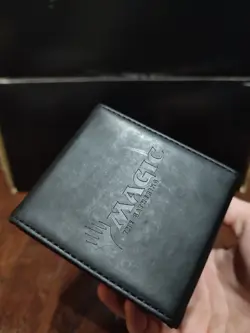 Mtg Ultra Pro Deck Box Leather Alcove Flip Magnetic Black Orange Symbol - Image 4