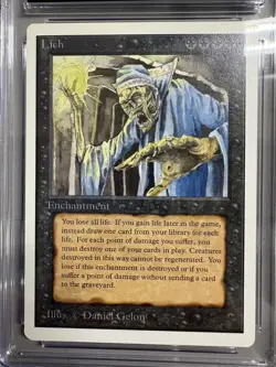 Magic: The Gathering MTG Unlimited Edition Lich CGC 8 NM/Mint - Image 2