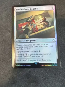 1x FOIL Brotherhood Regalia, NM, Assassin's Creed (ACR), Magic the Gathering MtG - Image 1