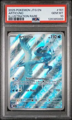 2025 POKEMON JTG EN-JOURNEY TOGETHER ILLUSTRATION RARE #161 ARTICUNO PSA 10 - Image 1