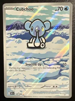Pokemon TCG - Cubchoo - 109/086 - Illustration Rare - SV: Black Bolt Near Mint - Image 1