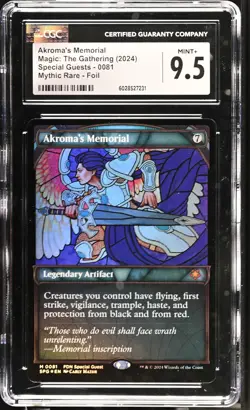 AKROMA'S MEMORIAL Special Guests Foil Mythic CGC 9.5 MTG [Nostalgium] - Image 1