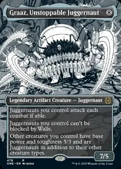 Graaz, Unstoppable Juggernaut - Step-and-Compleat Foil - Borderless Manga Magic - Image 1